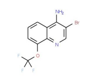 4-Amino-3-bromo-8-trifluoromethoxyquinoline (CAS 1065088-19-8) - chemical structure image