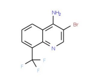4-Amino-3-bromo-8-trifluoromethylquinoline (CAS 1065088-48-3) - chemical structure image