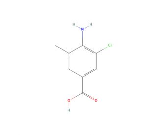 4-Amino-3-chloro-5-methylbenzoic acid (CAS 157069-52-8) - chemical structure image