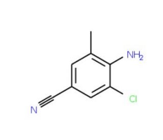 4-Amino-3-chloro-5-methylbenzonitrile (CAS 158296-69-6) - chemical structure image