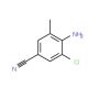 4-Amino-3-chloro-5-methylbenzonitrile (CAS 158296-69-6) - chemical structure image