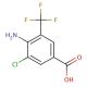 4-Amino-3-chloro-5-(trifluoromethyl)benzoic Acid - chemical structure image