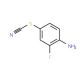 4-amino-3-fluorophenyl thiocyanate (CAS 14512-85-7) - chemical structure image