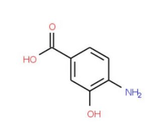 4-Amino-3-hydroxybenzoic acid (CAS 2374-03-0) - chemical structure image