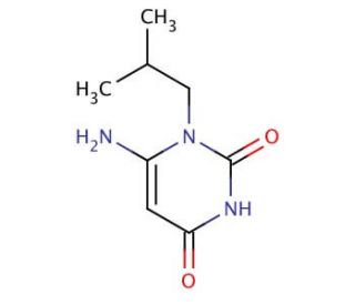 4-Amino-3-isobutylpyrimidine-2,6-dione (CAS 56075-75-3) - chemical structure image