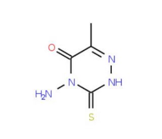 4-Amino-3-mercapto-6-methyl-4H-[1,2,4]triazin-5-one (CAS 22278-81-5) - chemical structure image