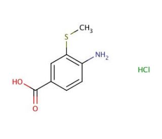 4-amino-3-(methylthio)benzoic acid hydrochloride - chemical structure image