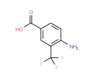 4-Amino-3-(trifluoromethyl)benzoic acid (CAS 400-76-0) - chemical structure image