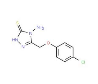 4-amino-5-[(4-chlorophenoxy)methyl]-4H-1,2,4-triazole-3-thiol (CAS 4413-43-8) - chemical structure image