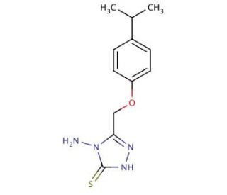 4-amino-5-[(4-isopropylphenoxy)methyl]-4H-1,2,4-triazole-3-thiol - chemical structure image
