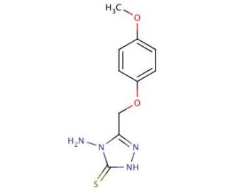 4-amino-5-[(4-methoxyphenoxy)methyl]-4H-1,2,4-triazole-3-thiol - chemical structure image