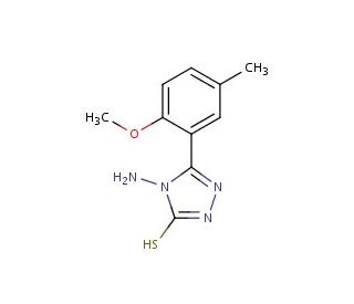 4-Amino-5-(2-methoxy-5-methyl-phenyl)-4H-[1,2,4]triazole-3-thiol (CAS 565178-09-8) - chemical structure image