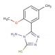 4-Amino-5-(2-methoxy-5-methyl-phenyl)-4H-[1,2,4]triazole-3-thiol (CAS 565178-09-8) - chemical structure image