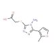 {[4-amino-5-(2-methyl-3-furyl)-4H-1,2,4-triazol-3-yl]thio}acetic acid - chemical structure image