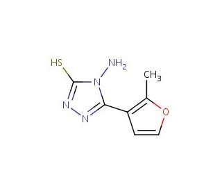 4-amino-5-(2-methyl-3-furyl)-4H-1,2,4-triazole-3-thiol (CAS 160233-27-2) - chemical structure image