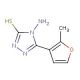 4-amino-5-(2-methyl-3-furyl)-4H-1,2,4-triazole-3-thiol (CAS 160233-27-2) - chemical structure image