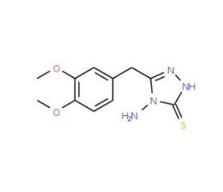 4-Amino-5-(3,4-dimethoxy-benzyl)-4H-[1,2,4]triazole-3-thiol - chemical structure image
