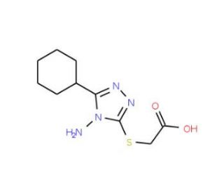 (4-Amino-5-cyclohexyl-4H-[1,2,4]triazol-3-ylsulfanyl)-acetic acid - chemical structure image