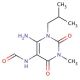 4-Amino-5-formylamino-3-isobutyl-1-methylpyrimidine-2,6-dione (CAS 130332-59-1) - chemical structure image