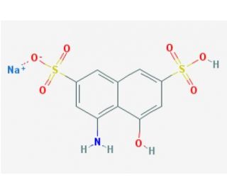 4-Amino-5-hydroxy-2,7-naphthalenedisulfonic acid monosodium salt (CAS 5460-09-3) - chemical structure image