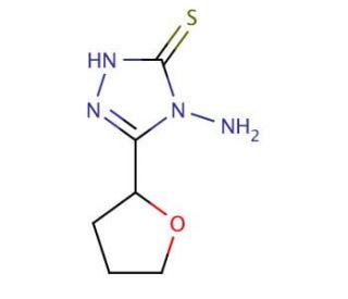 4-amino-5-tetrahydrofuran-2-yl-4H-1,2,4-triazole-3-thiol - chemical structure image