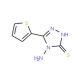 4-amino-5-thien-2-yl-4H-1,2,4-triazole-3-thiol (CAS 61019-27-0) - chemical structure image