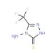 4-Amino-5-trifluoromethyl-4H-[1,2,4]triazole-3-thiol (CAS 24848-20-2) - chemical structure image