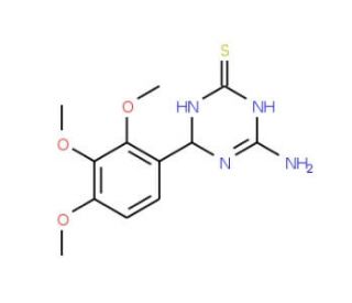 4-Amino-6-(2,3,4-trimethoxyphenyl)-1,6-dihydro-1,3,5-triazine-2-thiol - chemical structure image