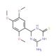 4-Amino-6-(2,4,5-trimethoxyphenyl)-1,6-dihydro-1,3,5-triazine-2-thiol - chemical structure image