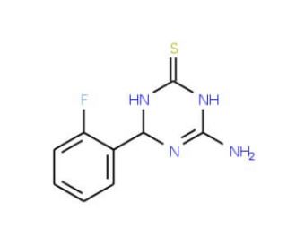 4-Amino-6-(2-fluorophenyl)-1,6-dihydro-1,3,5-triazine-2-thiol - chemical structure image
