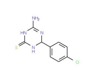 4-Amino-6-(4-chlorophenyl)-1,6-dihydro-1,3,5-triazine-2-thiol - chemical structure image