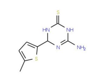 4-Amino-6-(5-methyl-2-thienyl)-1,6-dihydro-1,3,5-triazine-2-thiol - chemical structure image