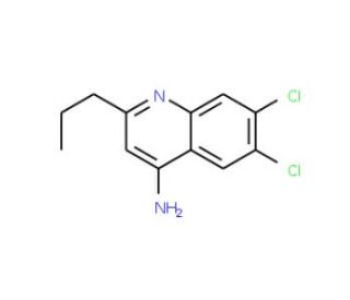 4-Amino-6,7-dichloro-2-propylquinoline (CAS 1189107-41-2) - chemical structure image