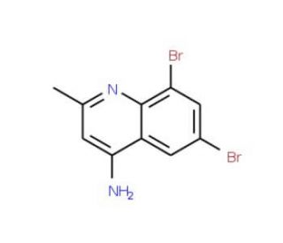 4-Amino-6,8-dibromo-2-methylquinoline (CAS 96938-27-1) - chemical structure image