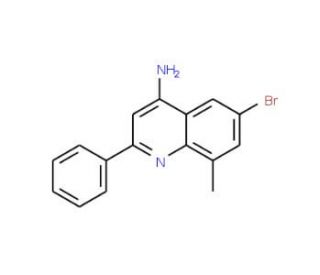 4-Amino-6-bromo-8-methyl-2-phenylquinoline (CAS 1189105-46-1) - chemical structure image