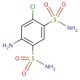 4-Amino-6-chloro-1,3-benzenedisulfonamide (CAS 121-30-2) - chemical structure image