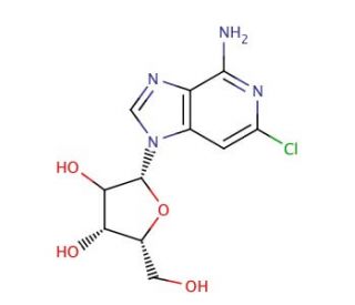4-Amino-6-chloro-1-&beta;-D-ribofuranosylimidazo[4,5-c]pyridine (CAS 40656-71-1) - chemical structure image