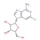 4-Amino-6-chloro-1-β-D-ribofuranosylimidazo[4,5-c]pyridine (CAS 40656-71-1) - chemical structure image