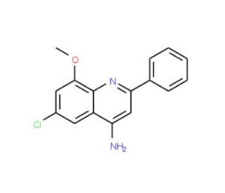 4-Amino-6-chloro-8-methoxy-2-phenylquinoline (CAS 1189106-74-8) - chemical structure image