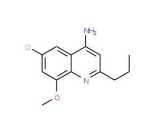 4-Amino-6-chloro-8-methoxy-2-propylquinoline (CAS 1189105-65-4) - chemical structure image