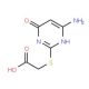 (4-Amino-6-oxo-1,6-dihydro-pyrimidin-2-yl-sulfanyl)-acetic acid - chemical structure image