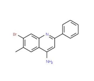 4-Amino-7-bromo-6-methyl-2-phenylquinoline (CAS 1189107-03-6) - chemical structure image