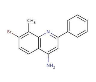 4-Amino-7-bromo-8-methyl-2-phenylquinoline (CAS 1189106-51-1) - chemical structure image