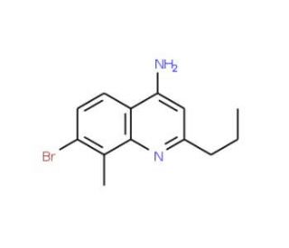 4-Amino-7-bromo-8-methyl-2-propylquinoline (CAS 1189105-52-9) - chemical structure image