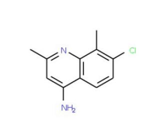 4-Amino-7-chloro-2,8-dimethylquinoline (CAS 948293-37-6) - chemical structure image