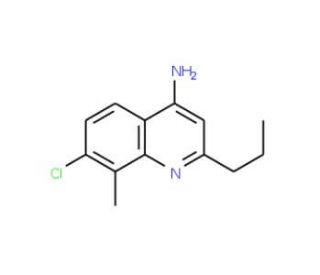 4-Amino-7-chloro-8-methyl-2-propylquinoline (CAS 1189105-56-3) - chemical structure image