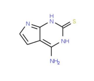 4-Amino-7H-pyrrolo[2,3-d]pyrimidine-2-thiol (CAS 98198-24-4) - chemical structure image