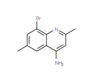 4-Amino-8-bromo-2,6-dimethylquinoline (CAS 1189106-70-4) - chemical structure image