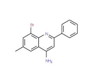 4-Amino-8-bromo-6-methyl-2-phenylquinoline (CAS 1189106-56-6) - chemical structure image