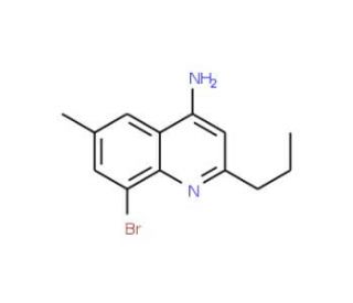 4-Amino-8-bromo-6-methyl-2-propylquinoline (CAS 1189105-58-5) - chemical structure image